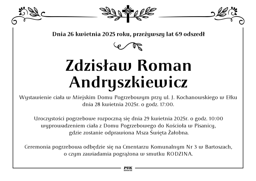 Zdzisław Roman Andryszkiewicz - nekrolog